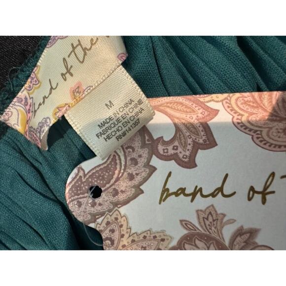 New Pleated Midi Skirt - Green A Line Elastic Waist - Career Cocktail - Picture 8 of 9